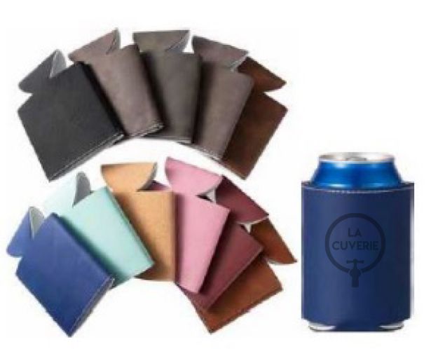 Image de Can cooler en cuir gravure