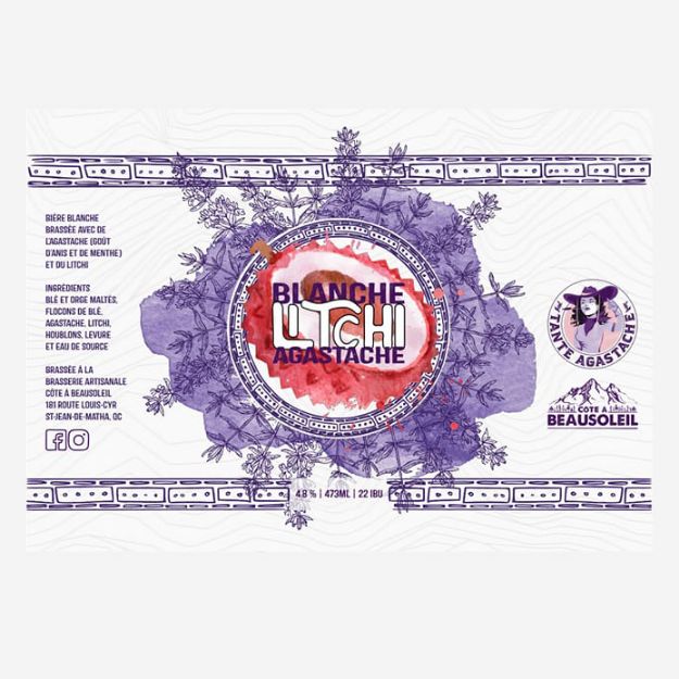 Brasserie artisanale Côte à Beausoleil - Blanche Agastache Litchi