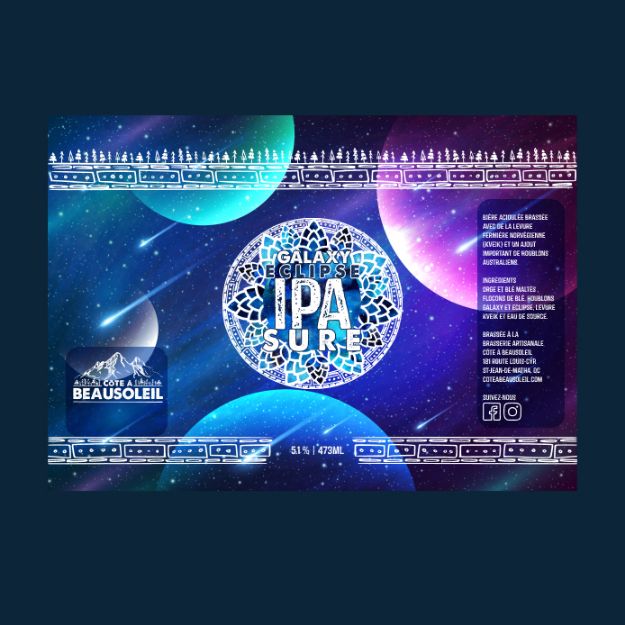 Brasserie artisanale Côte à Beausoleil - IPA Sure - Galaxy Éclipse